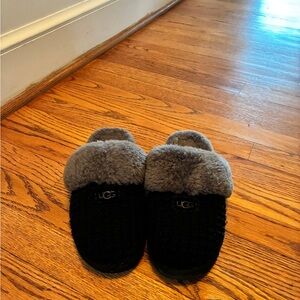 UGG Charcoal Knit Slippers